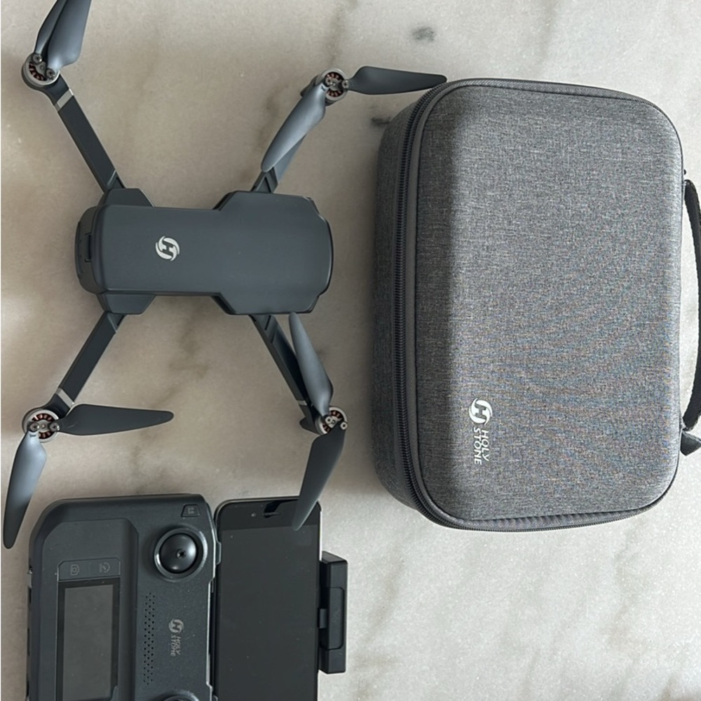 Holy Stone Black and Gray Drone with Protective Carrying Case